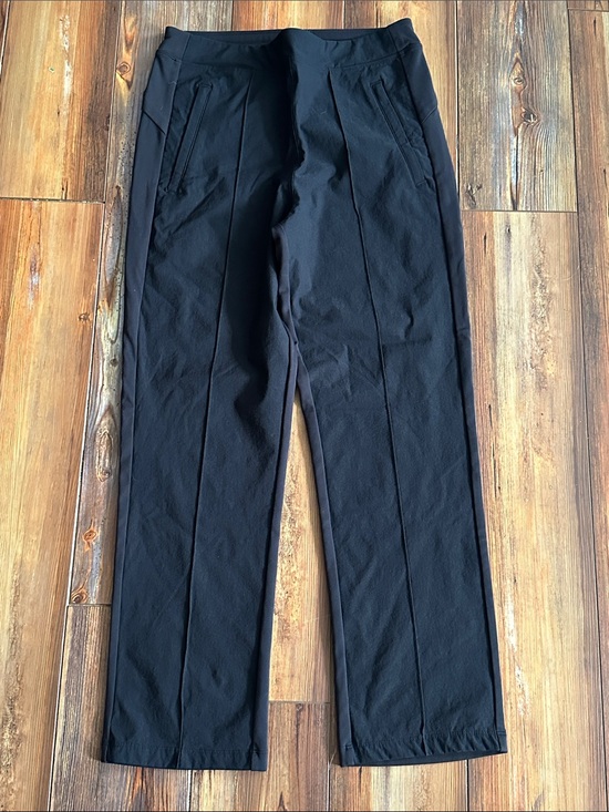 Athleta Pants - Athleta Black Straight-Leg Pull On Active Dress Pants 6